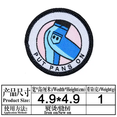 Cartoon round Boy Scout embroidered logo customized children's clothing accessories back glue patch Clothes Cute Patchs for DIY 