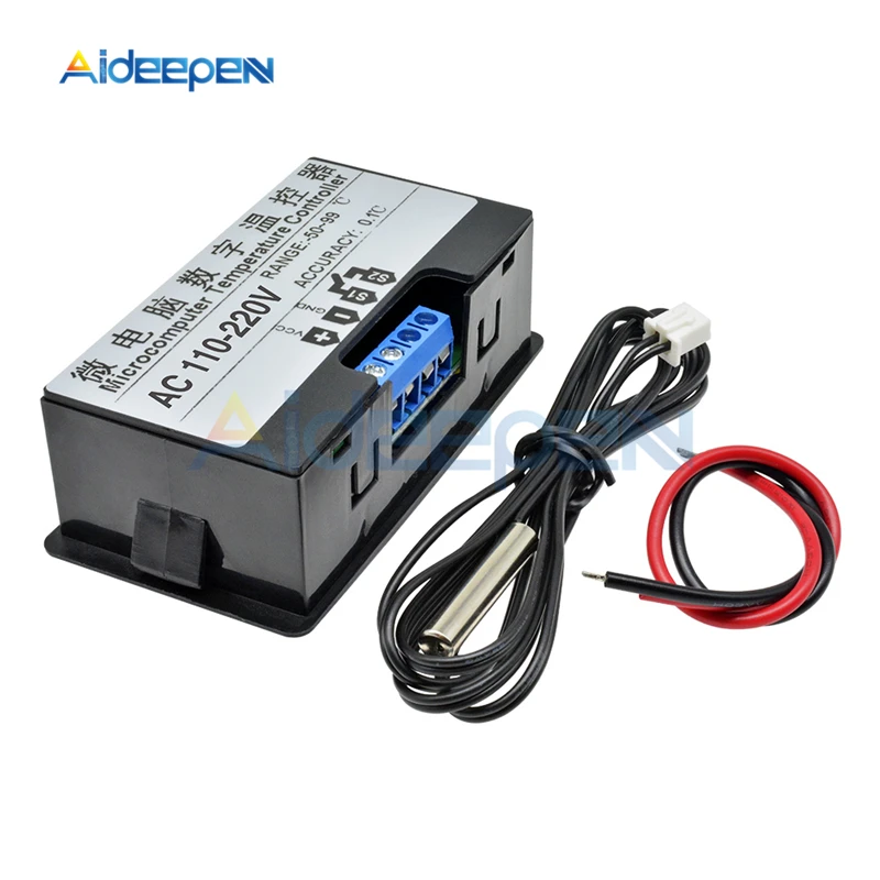 DC 12 V/24 V AC 110-220V W3231 светодиодный одинарный/двойной Дисплей цифровой Температура Управление; термостат Управление с NTC Сенсор зонд