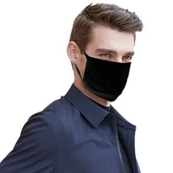 

10pcs/Lot Black Two Layers of Breathable Cotton Masks Women/Men Sunscreen Windproof Cotton Cold and Dustproof Washable Masks
