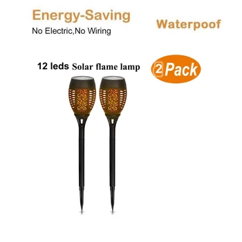 

2-8pcs Solar LED Flame Lamp Waterproof Lawn Dancing Flicker Torch Lights Garden Decoration Landscape Path Lighting Spotlight