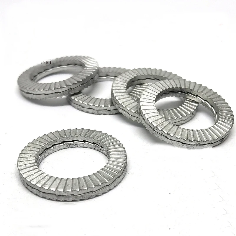 2pcs Doublestack Selflocking Washer Safety Antiloose Washer Double