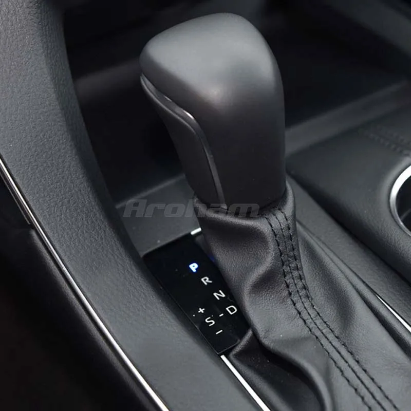 aroham genuíno alavanca de engrenagem vara shift knob cabeça para toyoto avalon camry corolla levin couro gearshift cabeça