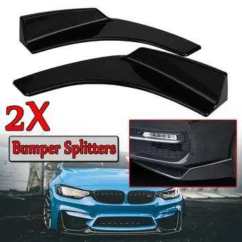 

2Pcs Universal Car Front Deflector Spoiler Splitter Diffuser Bumper Canard Lip For Honda For Civic For Benz For Skoda For BMW