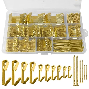 

320 PCS Picture Hooks with Nails Heavy Duty Picture Hangers Picture Hanging Hooks for Hard Walls Picture Hanging Kit