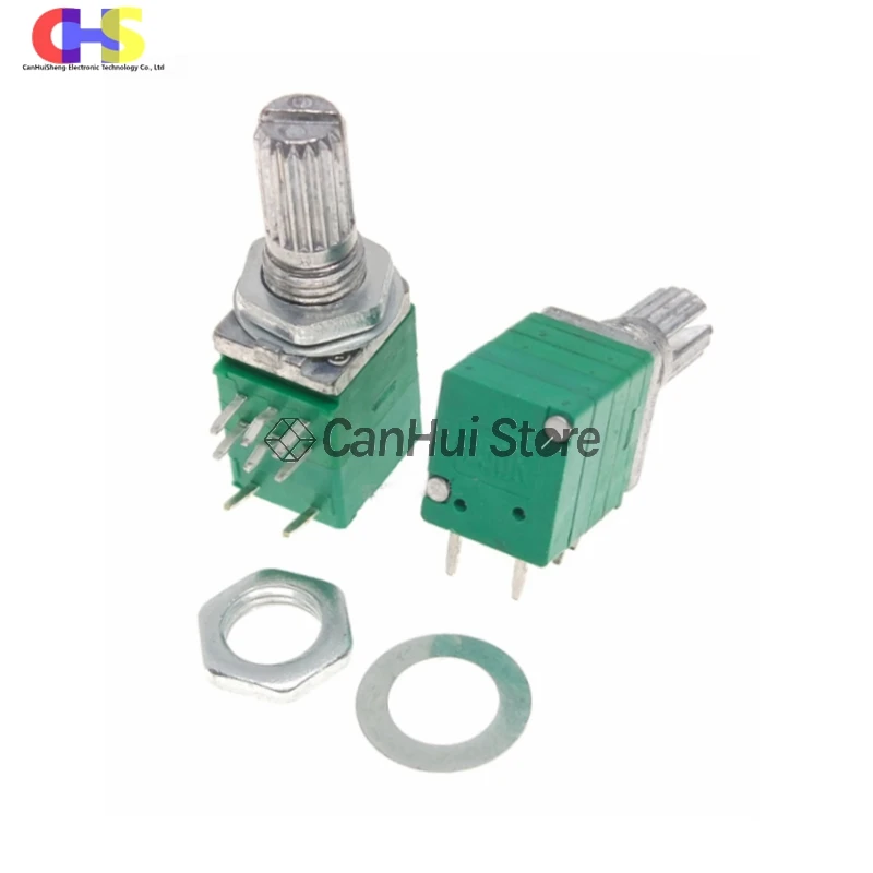 RV097NS 5K 10K 20K 50K 100K 500K with Switch Audio Shaft 15mm Amplifier Sealing Potentiometer RV097 3pin 5pin 6pin 8pin 5pcs,volume potentiometer