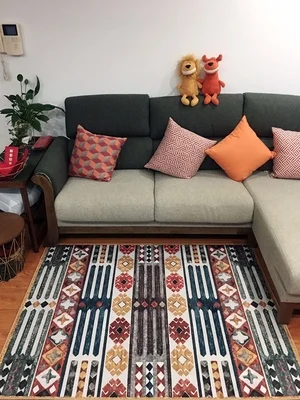 Ковер из чистого хлопка с принтом Фламинго/Детский/детский коврик для ползания/спальня гостиная чайный столик татами коврики CF