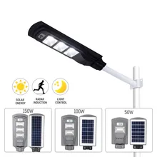 1 шт. Солнечный светодиодный уличный светильник 50 Вт 100 Вт 150 Вт светодиодный наружный светильник ing PIR уличный светильник радар движения+ светильник для уличного сада настенный
