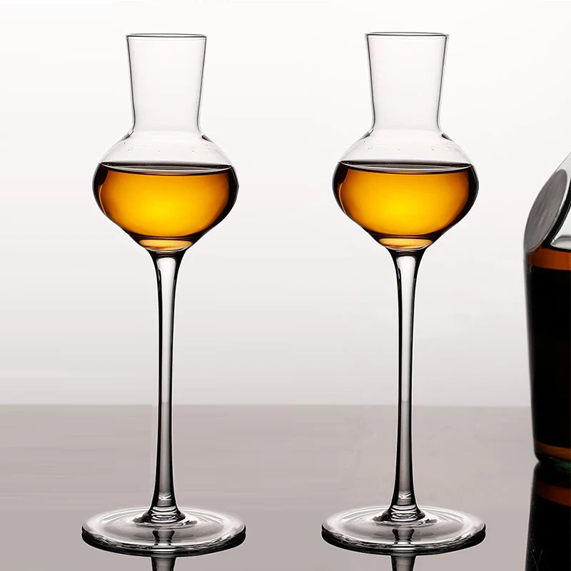 120ml Whiskey Scent Wine Cup Goblet Scotland Whisky Smelling Crystal Cup Brandy Snifter Tulip Aroma Professional Tasting Glasses