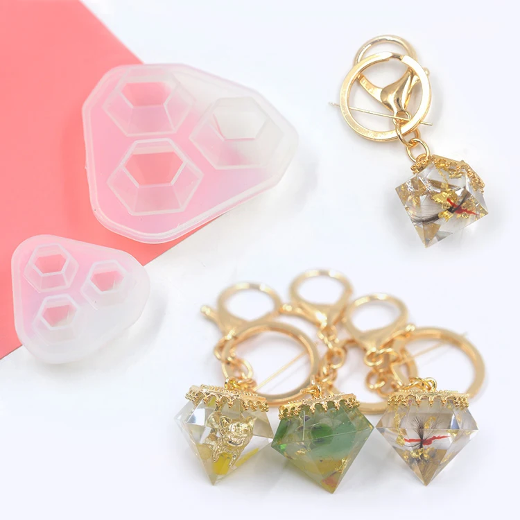 

UV Epoxy Resin Mold Transparent Silicone Mould UV Resin Decorative Craft DIY Diamond Mold Cutting Molds for Jewelry Making DIY