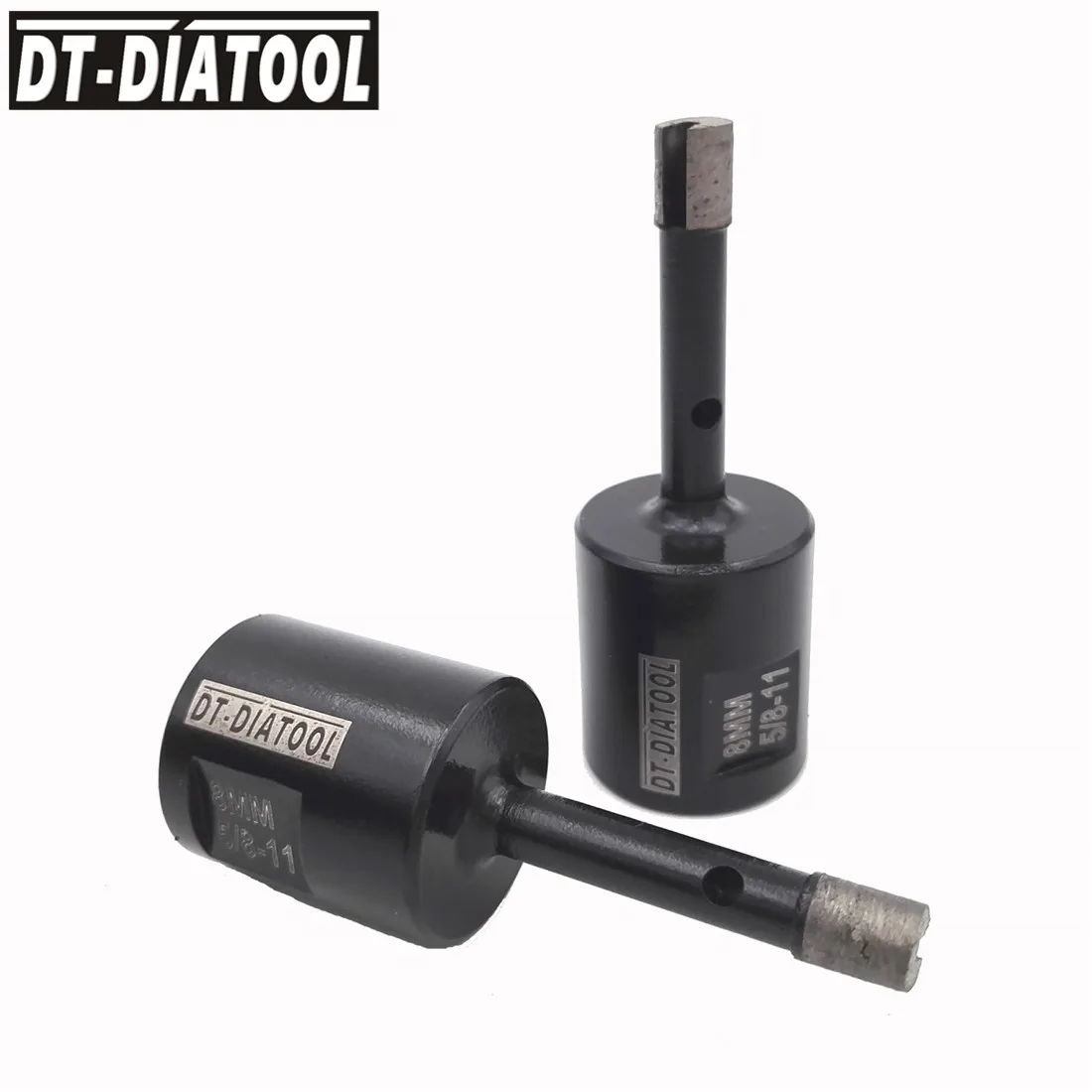 DT-DIATOOL 2pcs 5/8-11 Thread Dia 8mm Welded Diamond Drilling Core Bits Drill Bits For Drilling Marble Granite Stone Hole Saw dt diatool 2pcs 5 8 11thread dia20mm laser welded crown segments diamond dry drilling core bits hard granite marble nature stone
