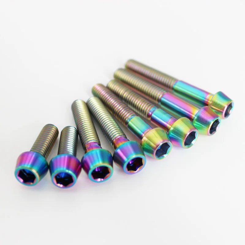 

M6 bolt Titanium internal hex head rainbow color threaded screw
