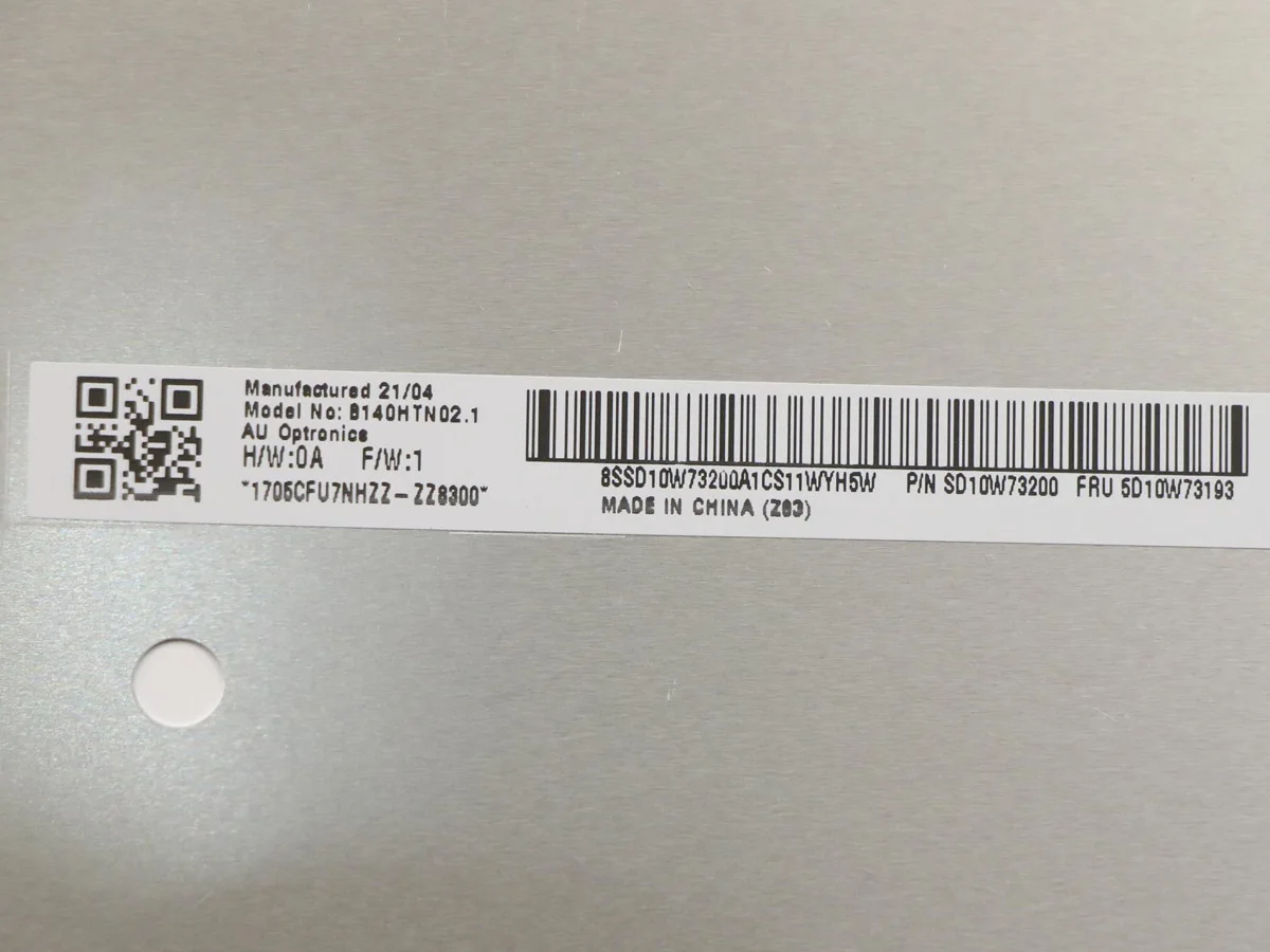 N140HGA-EA1 Para Lenovo ThinkBook 14 G3 ideapad 3-14 V14 G2 1920x1080 30pin