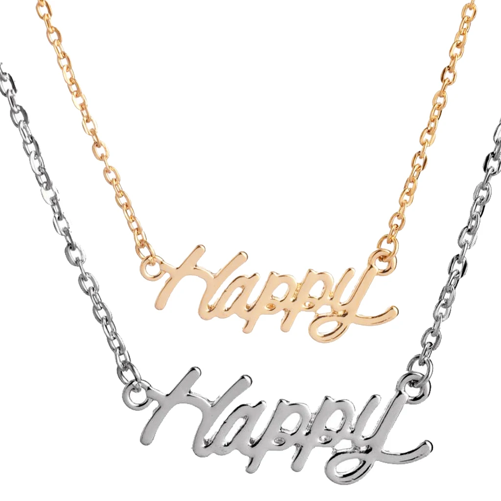 Women Men Classic Initial Necklace 