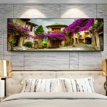 

Diamond Painting Garden-style Building Full Drill Square/Round Diamond Painting Mosaic Needlework Home Decoration Paintings
