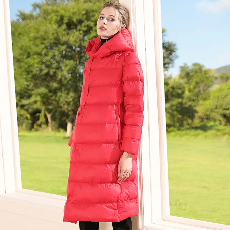 Fitaylor Winter Ultra Light Hooded Long Jacket
