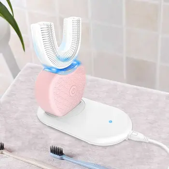 

V-white 360 Intelligent Automatic Sonic Electric Toothbrush U Type USB Rechargeable Oral Teeth Silicone brush head toothpaste