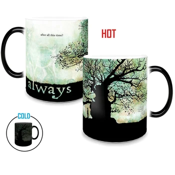 

Color Changing Mug Creative Magic Reaction Temperature Sensing Ceramic Marauders Map Coffee Milk Cups Creative Surprised Gifts