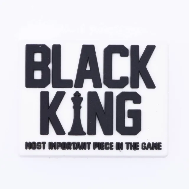 1 Pcs Black Girl Magic Croc Shoe Charms Accessories Decorations Clog Sandals PVC Black Lives Matter Charm Button BLM Girl Gift p3158