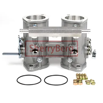 

SherryBerg 45dcoe 45 dcoe 45mm DCOE Twin 45mm Throttle Bodies Body + air horns /stacks for Weber/Dellorto/Solex DCOE/DHLA carb