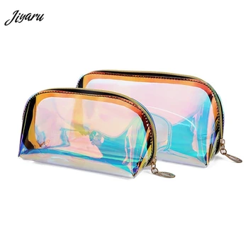 

2020 Fashion Laser Cosmetic Bag Women Makeup Case TPU Transparent Beauty Organizer Pouch Female Jelly Bag Lady Make Up Pouch