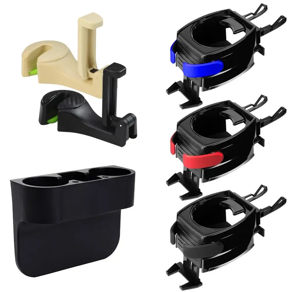 

Car Cup Holder Black Drink Phone Holder Universal Multifunctional Mobile Drink Auto Hanging Holder For Car Interior Accessories