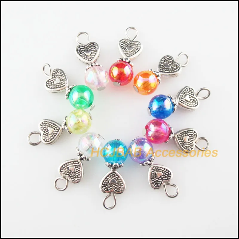 Подвеска в виде сердца из акрила 9 х22 мм | Украшения и аксессуары