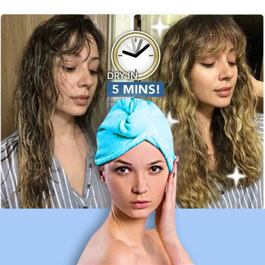 Полотенце из микрофибры, быстросохнущая шапочка для волос для ванной, Волшебная сушка, тюрбан, накидка для душа, шапочка для купания, аксессуары для ванной комнаты