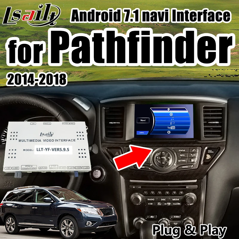 Android 7,1 автомобильный навигатор для Pathfinder Nissan видео интерфейс коробка поддержка carplay& autoplay Mirrorlink OEM Ручка управления