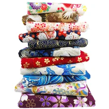 Хлопок, лен, японская вишневая ткань, Бронзированная ткань, нарезанная Ткань для шитья, бронзовая ткань, Лоскутная Ткань для шитья, сделай сам