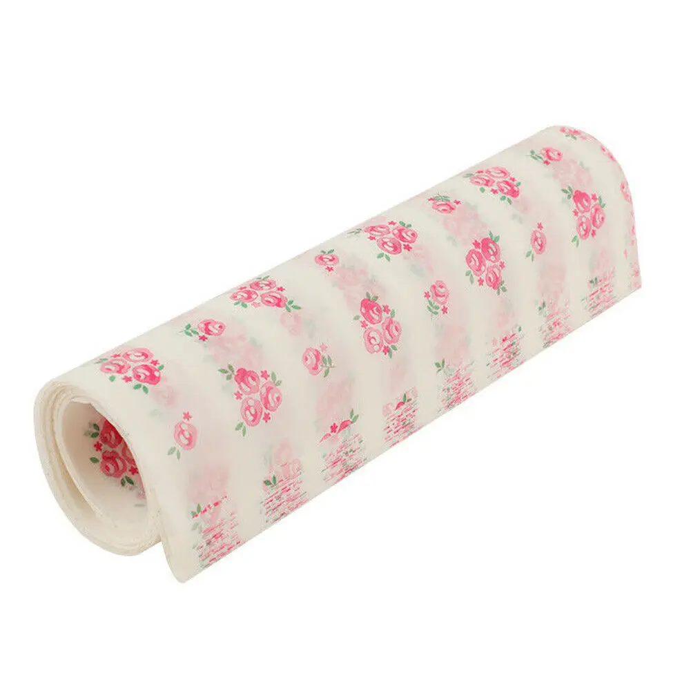 50 шт восковая бумага одноразовая пищевая упаковка жиронепроницаемая бумага мыло упаковочная бумага - Цвет: Rose