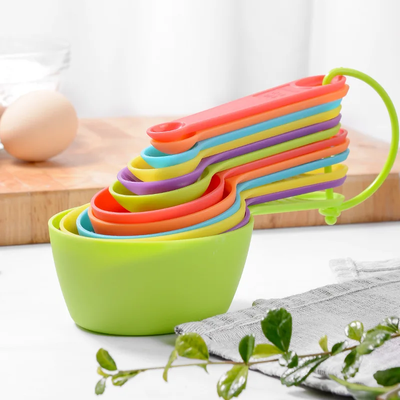 Description Picture 6 of item12Pcs Colorful Plastic Measuring Spoon Measuring Cup With Scale Multi Purpose Coffee Sugar Measuring Tools Sets Kitchen Gadgets