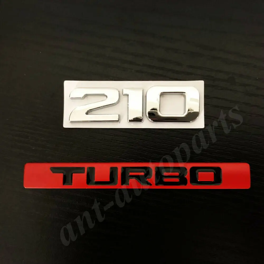 

3D Metal Chrome 210 Red Turbo Car Trunk Rear Emblem Badge Decal Sticker i VTEC