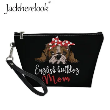 

Jackherelook 3D Cute Pug Dog Printing Cosmetic Bag Women Travel Organizer Pouch English Bulldog Pattern Storage Pouch for Female