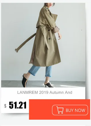 LANMREM осенняя и зимняя новая модная однотонная двубортная короткая ветровка с лацканами PB717