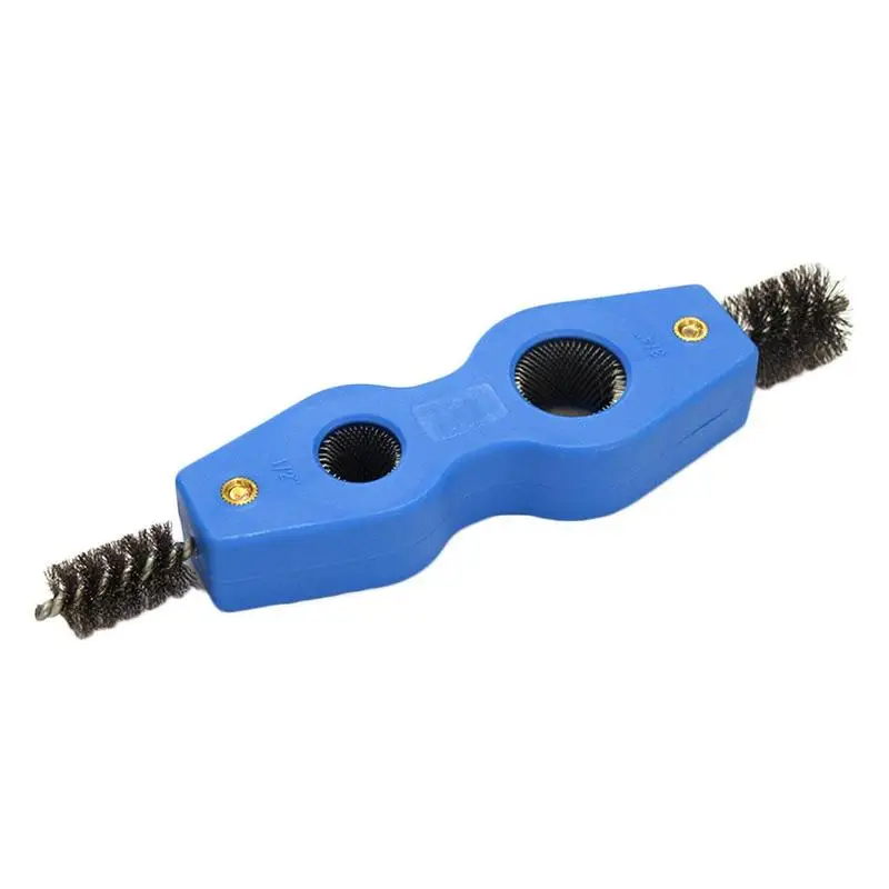 4 In 1 Blue Color Wire Brush Deburr Aluminium Pipe Cleaning Pipe Plumbing Parts Cleaning Brush Tube Pipe Deburrer