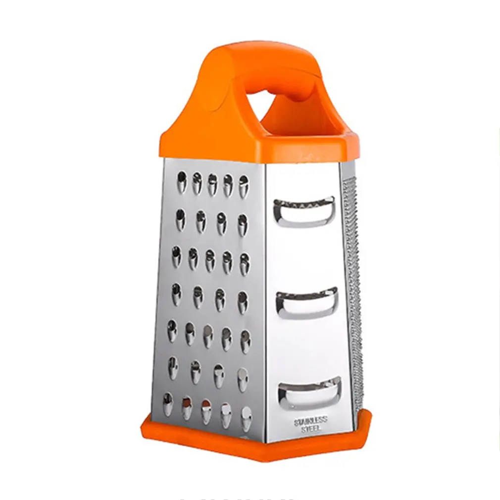 orange Мини-шестигранный рубанок из нержавеющей стали, многофункциональный нож для снятия кожицы, терка для фруктов, имбиря, чеснока, кухонные инструменты - Color: orange