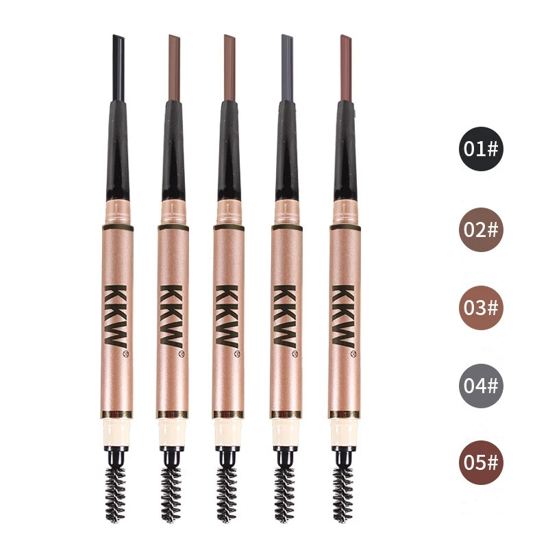 

KKW Brand 1 Pcs Double-head Eyebrow Pencil Eyes Makeup Eye Brow Enhancer Women Make up Cosmetics Creamy Brows Pen Brush Stick