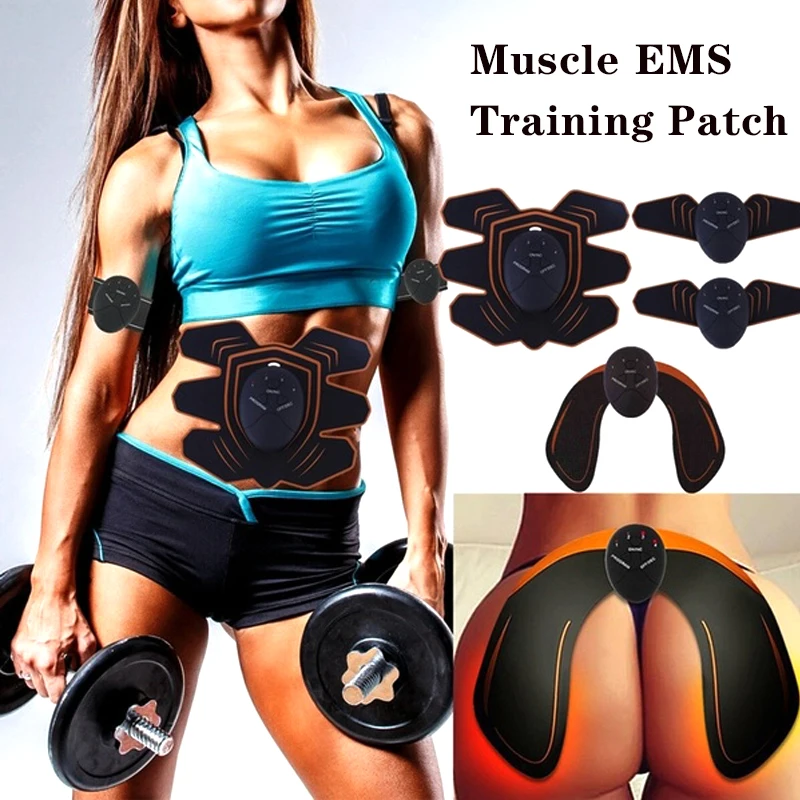 

EMS Abdominal Muscle Trainer Slimming Fat Burning Massage Simulator Fitness Training Apparatus Workout for Hip Muscle Stimulator