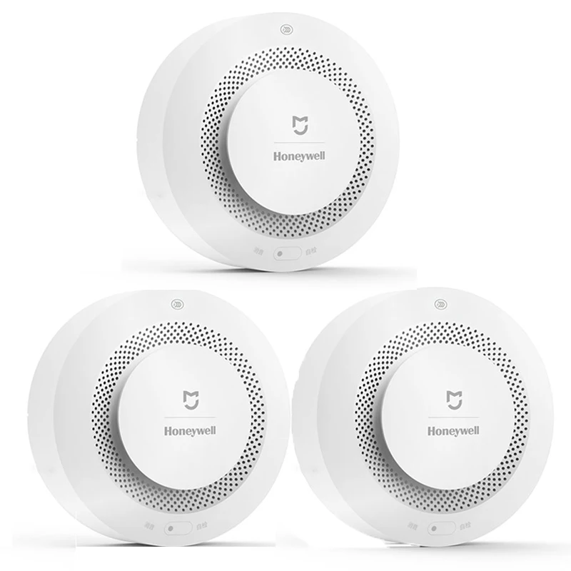 Xiaomi Mijia Honeywell пожарная сигнализация датчик дыма детектор газа работает с многофункциональным шлюзом 2 умный дом Безопасность приложение управление - Цвет: 3pcs Smoke Sensor