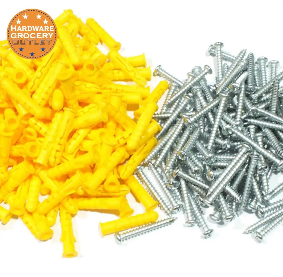 

WholeSale High Quality Drywall Ribbed Plastic Anchors With Screws Kit 6x30mm 500pcs Set Expansion Pipe Wall Plug