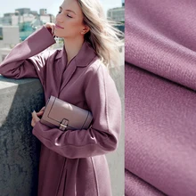 Качество 155 см шириной 680-700 г/м Вес фиолетовый двусторонний волнистые кашемировая шерсть осень-зима пальто ткань DE1137