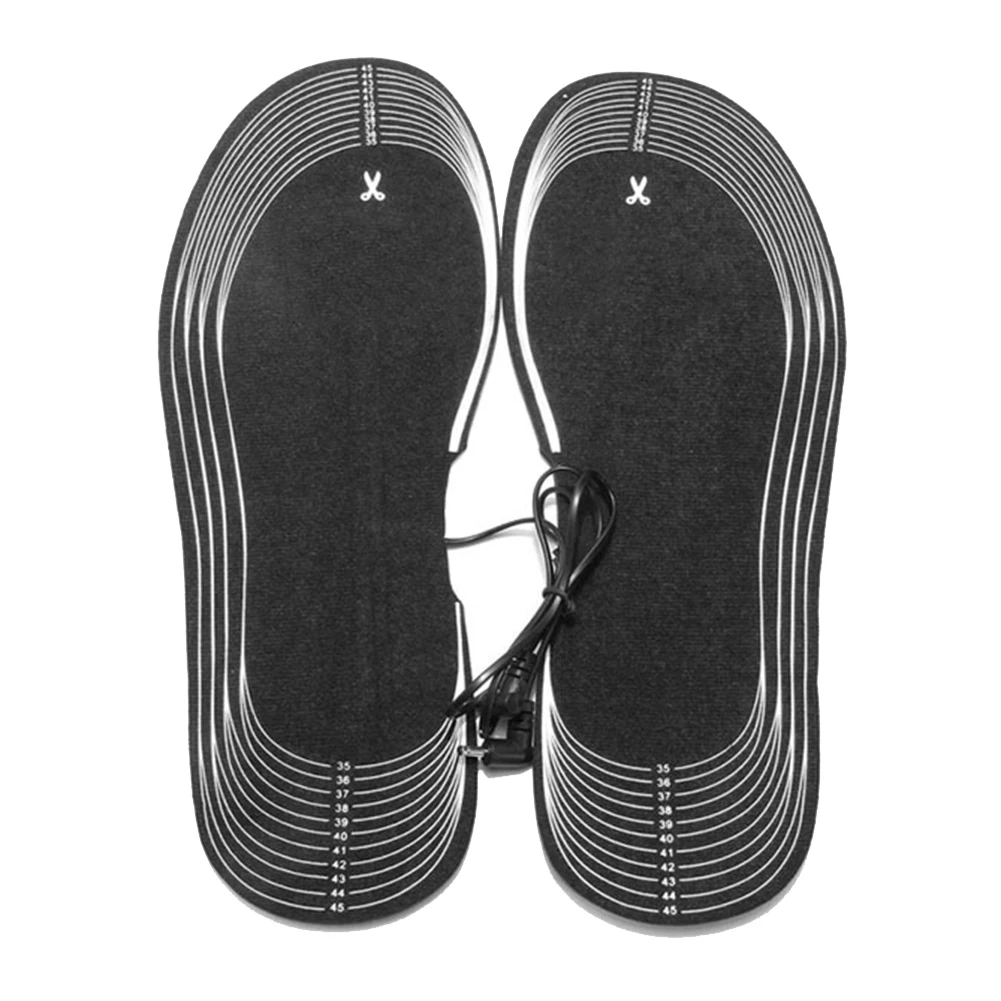 1 пара стельки с подогревом обуви ботинок ноги теплые перезаряжаемые электронный Нагреватель Колодки для зимы