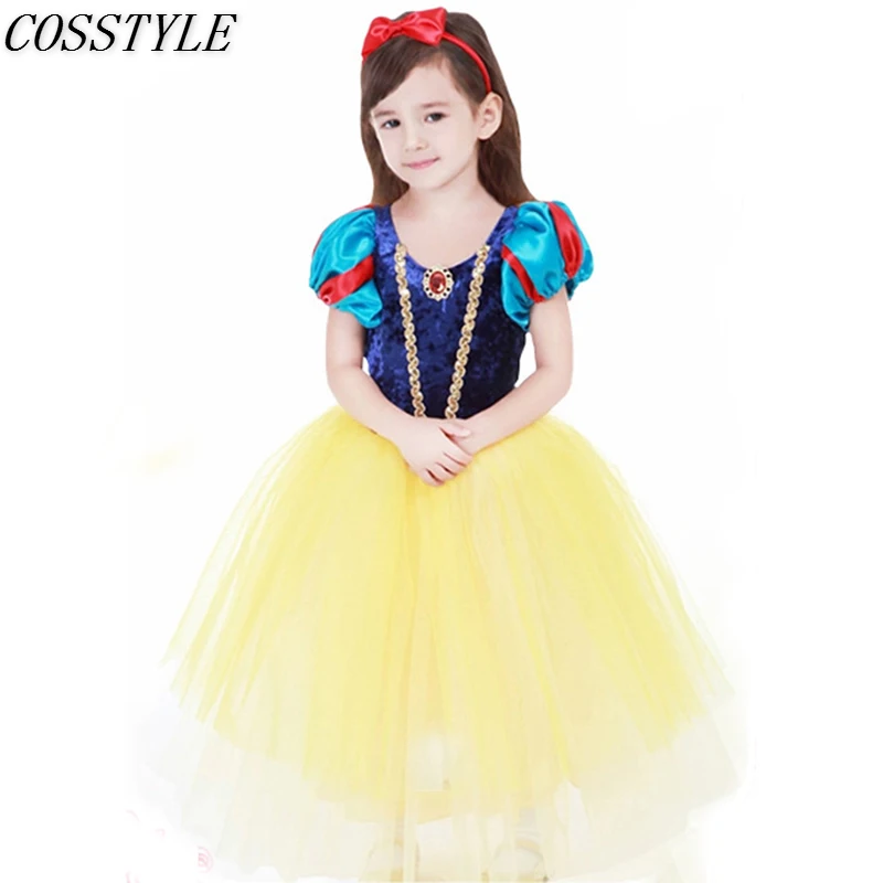

3T-13T Halloween Costume for Kids Girls Snow White Dress Cosplay Costume Child Princess Party Fancy Dress