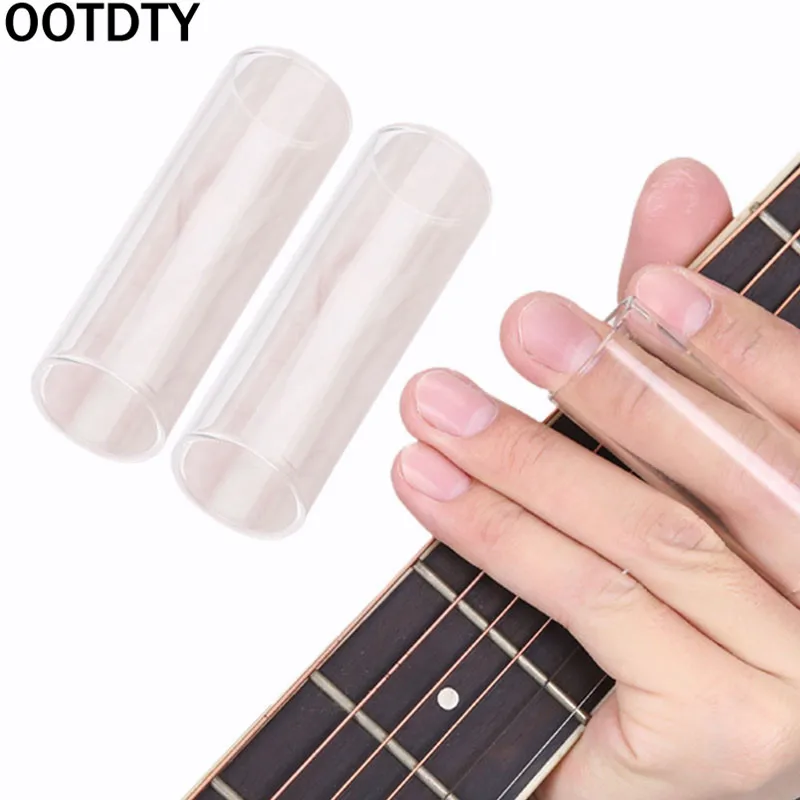 

OOTDTY 1x Plexiglass Slider Guitar String Slide Glass Bottle Finger Knuckle suit for guitar