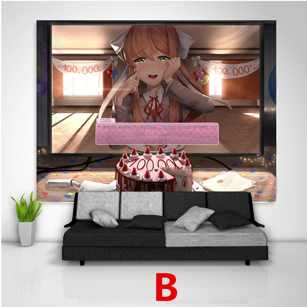 Художественный Клуб Doki! Гобелен искусство настенный диван стол кровать Чехол домашний декор общежития подарок