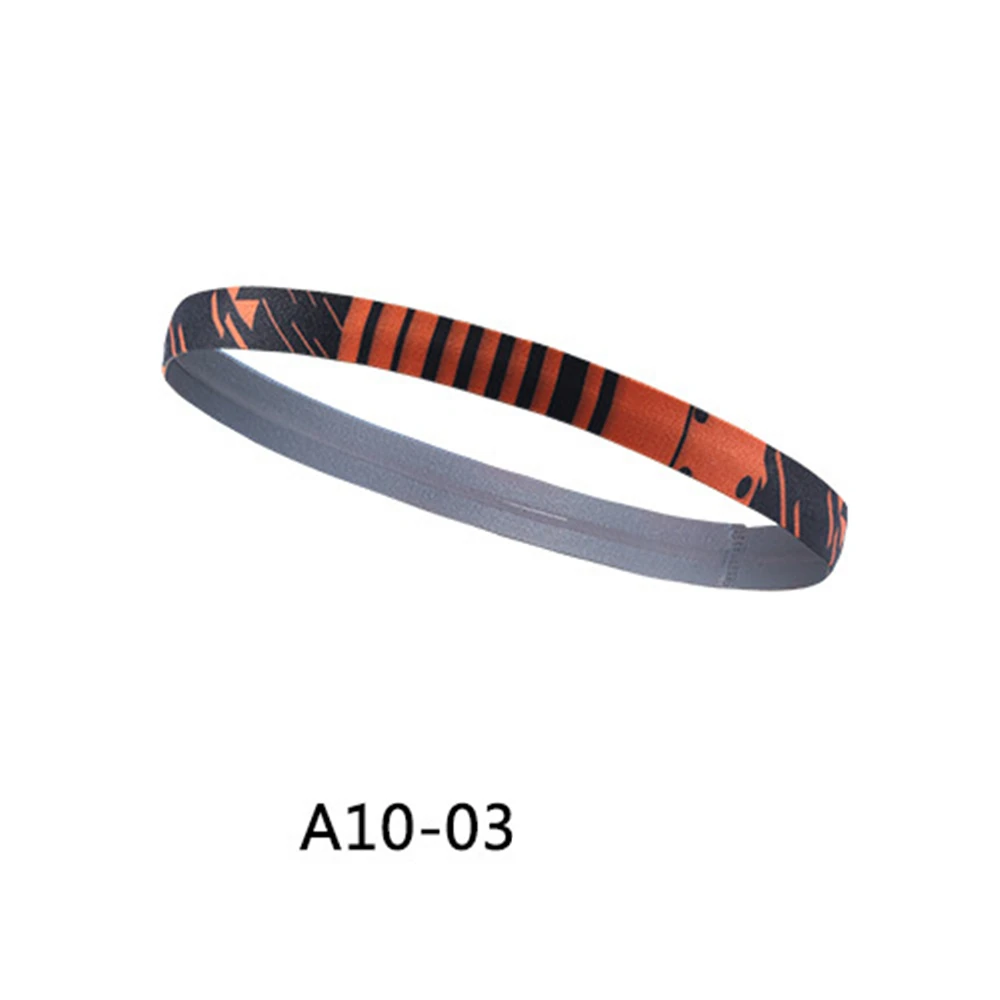 Спортивные резинки Sweatband абсорбент лента для волос для йоги бег на открытом воздухе фитнес крутая бандана анти пот лента для волос головная повязка с принтом - Color: A10-03