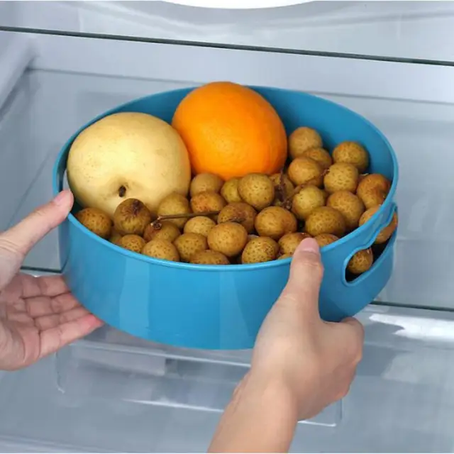 1Pc Forgó Tálca Kozmetikumok Szervezői Konyhai Tárolóedények Fűszeres Edény Snack Nem Csúszás Fürdőszoba Tárolódoboz - Image 5