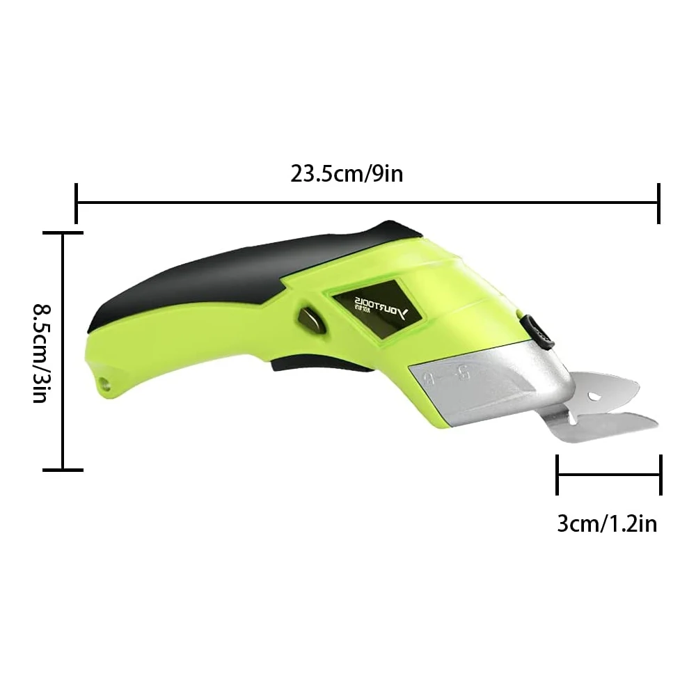 3.6V Cordless Electric Scissors Rechargeable Sewing Shear with 2