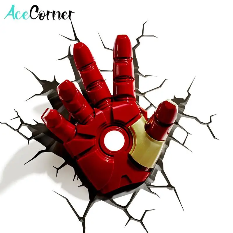 Acecorner Iron Man Hand 3D Creative LED 