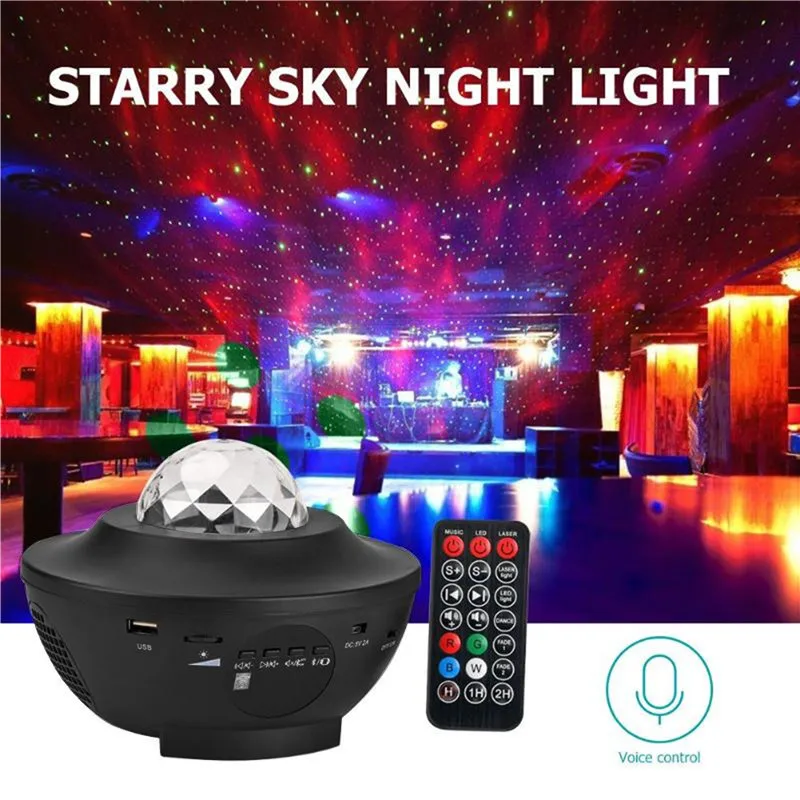 RGB светодиодный bluetooth динамик диско шар светильник с лазером вечерние светильник DJ светильник USB лазерная проекционная лампа беспроводной